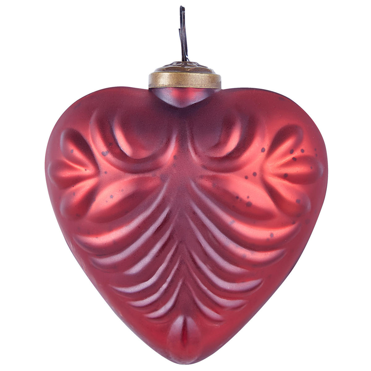 WEIHNACHTSKUGEL 8er Set Glas Rot Feriable - Rot/Goldfarben, Glas (11/13/10cm) - Beliani