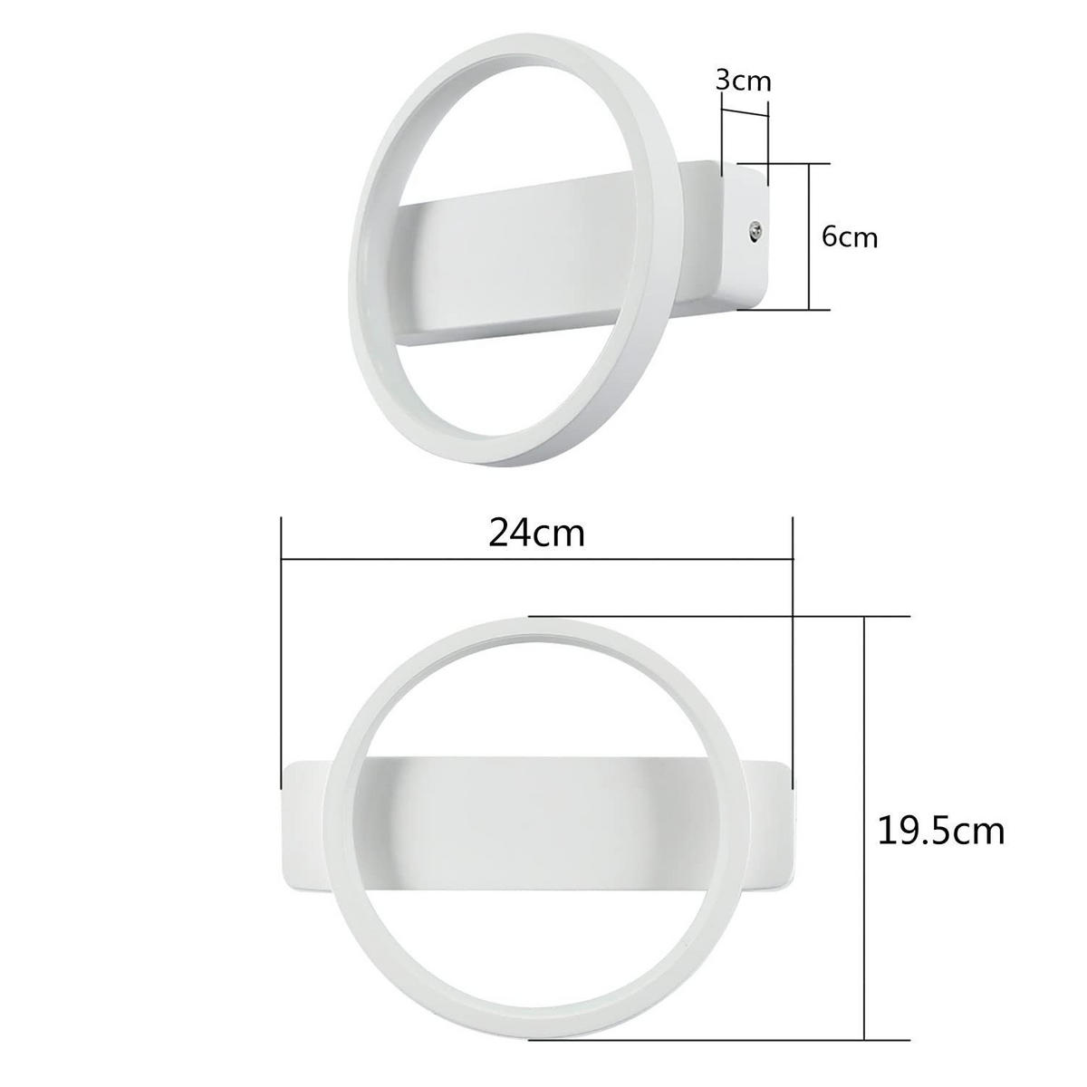 NÁSTĚNNÉ LED svítidlo Yarbrough 24/19,5/5,2 cm - bílá, kov (19.5/5.2/24cm) - Nettlife