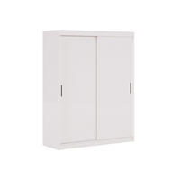 SCHWEBETÜRENSCHRANK Iga 120 cm 2-türig, weiß - Weiß, Kunststoff (120/205/60cm) - Margaret Hadas24