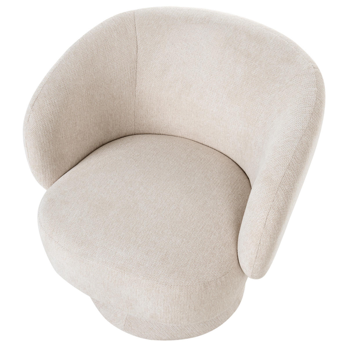 DREHSESSEL Hellbeige Lieksa - Beige, Textil (77/77/64cm) - Beliani