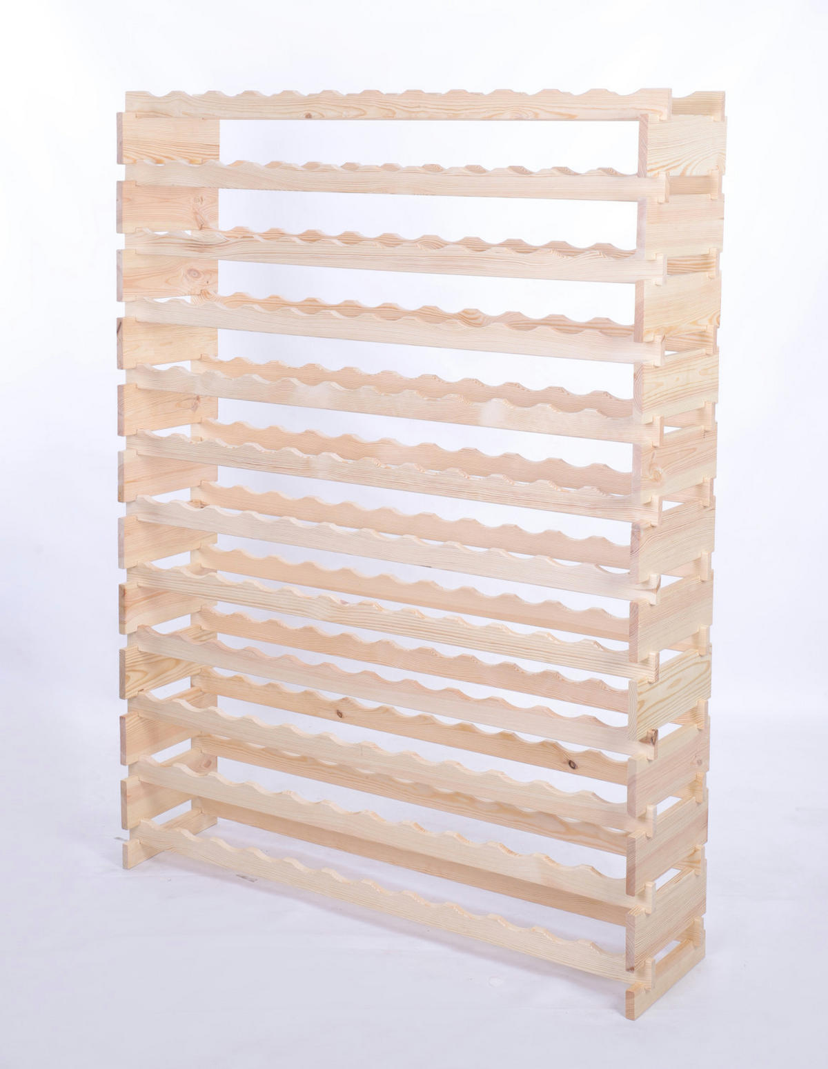 WEINREGAL VINOTECA FLEX PRO HxBxT 163x123x28cm 144 Flaschen auf 12 Ebenen Natur unbehandelt - Naturfarben, Holz (123/163/28cm) - PROREGAL