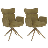 JÍDELNÍ ŽIDLE Olive - zelená barva, textil (63/92/58cm) - MCW