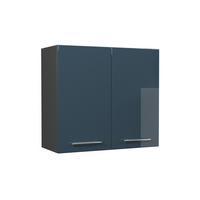VĚŠÁK NA STĚNU Fame-Line, Tmavě modrá s vysokým leskem/Antracit, 80 cm - antracitová/tmavě modrá, kompozitní dřevo (80/72/34.1cm) - Vicco