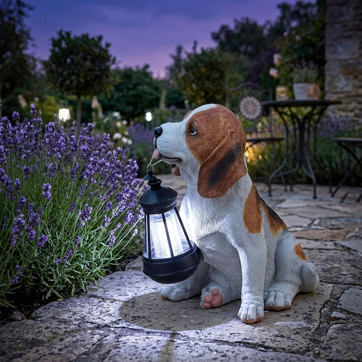 LED AUSSENLEUCHTE Hund Bunt 2er Set - Multicolor, Kunststoff (24.2/18/26cm) - Globo Lighting