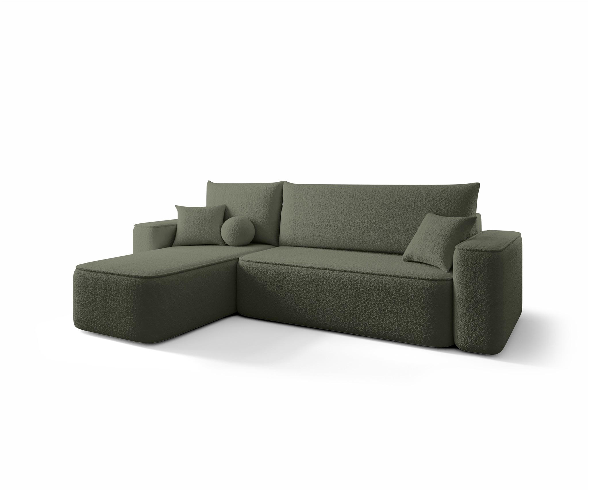 ECKSOFA Agepo Stoff Quelle - Grün, Holzwerkstoff/Textil (250/150cm) - Fun Möbel