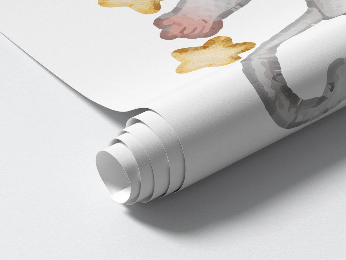 WANDAUFKLEBER 60x107cm - Süße Maus - Multicolor, Kunststoff (60/107/0.1cm) - Wallfluent