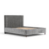 POLSTERBETT Etero Grau 160/200 cm im Chenille-Stoff - Wengefarben/Naturfarben, Holz/Holzwerkstoff (160/200cm) - Maison de Reve
