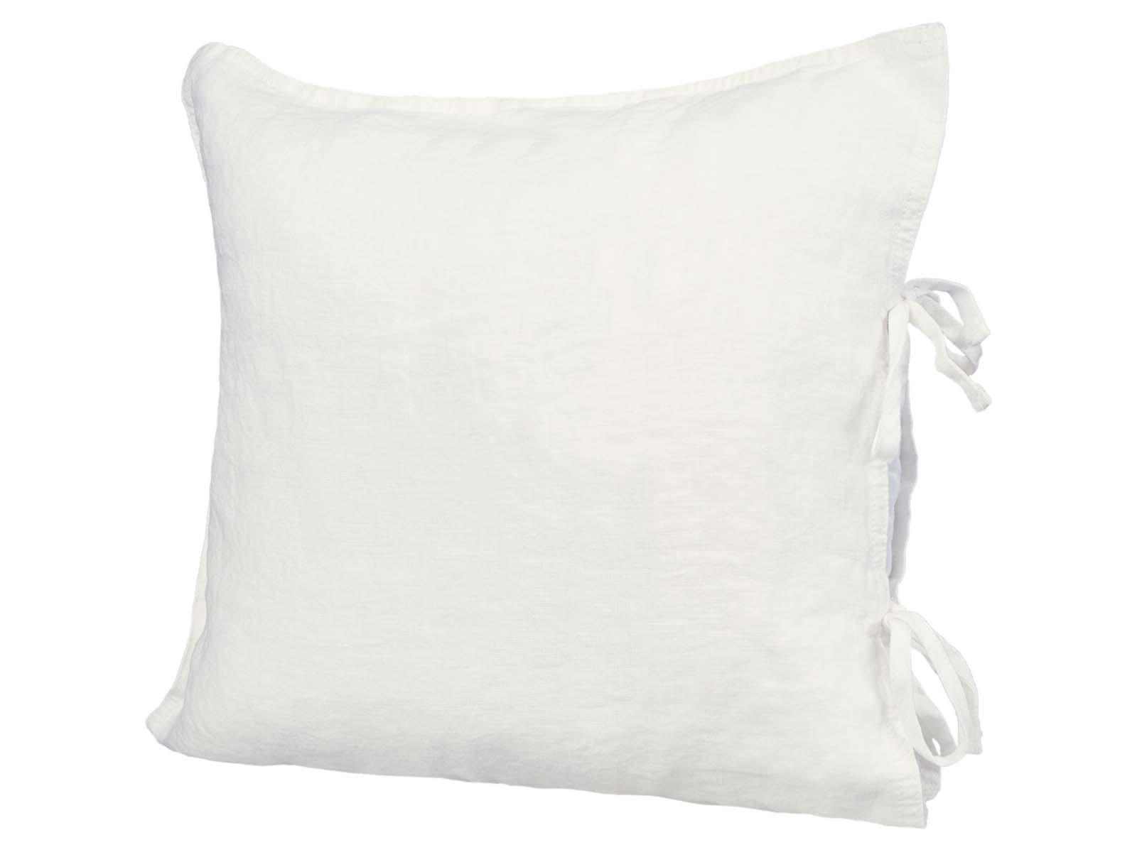 KISSENBEZUG reines Leinen stonewash-weiß 40/40 cm - Weiß, Naturmaterialien (40/40cm) - beties Heimtextil