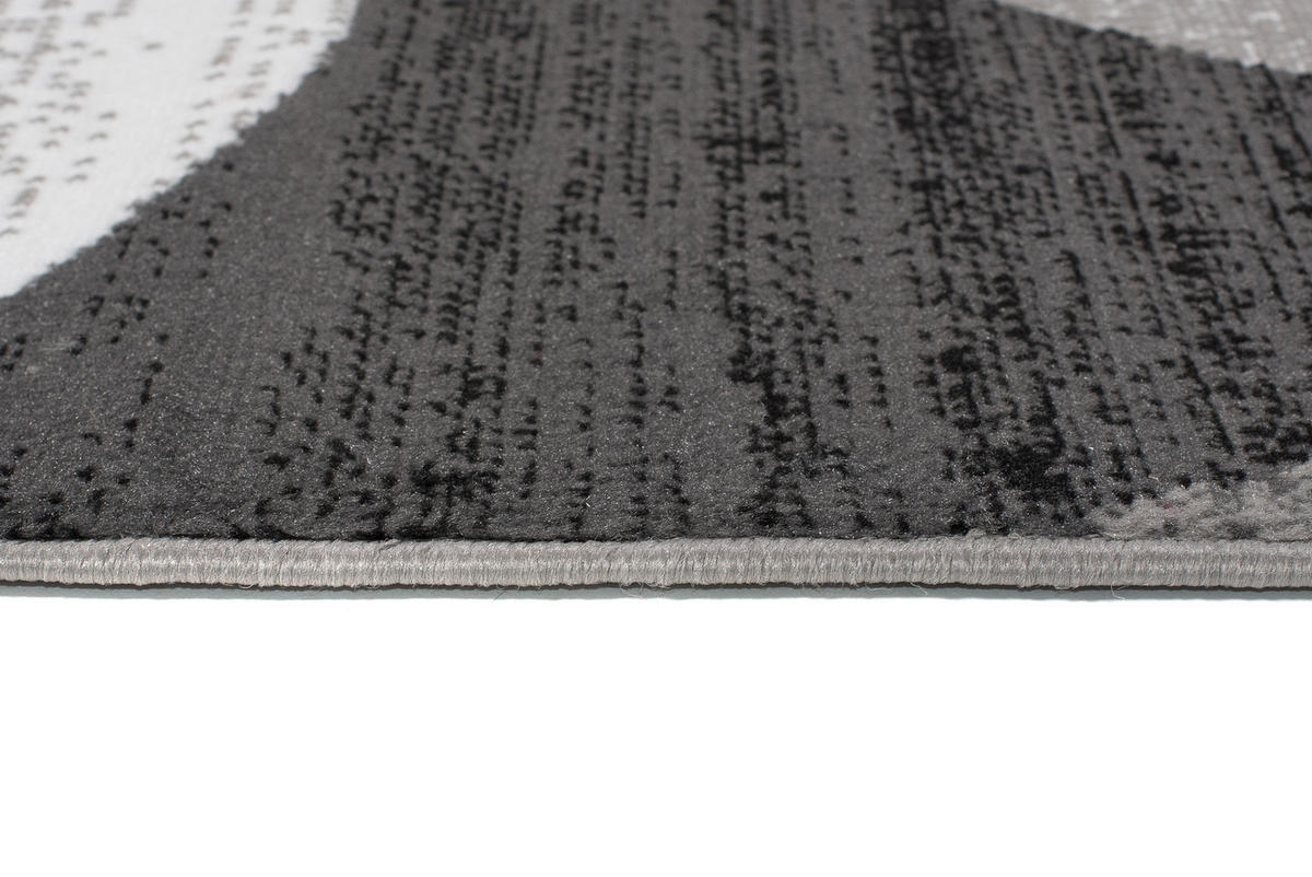 TEPPICH MAYA Rot Kreise Streifen Meliert 200/250 cm - Rot, Textil (200/250cm) - Tapiso