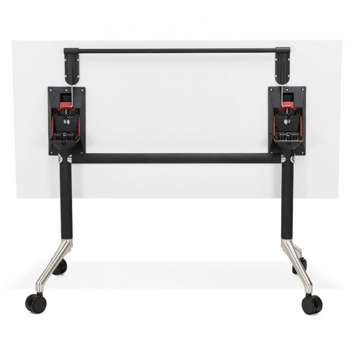 SCHREIBTISCH Weiß 140x70x73 cm - Schwarz/Weiß, Holz/Metall (140/70/73cm) - AlterEgo