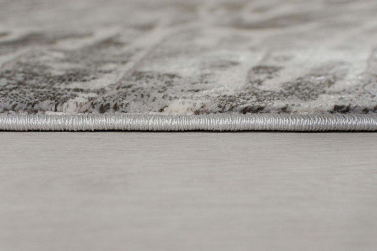 TEPPICH metallisch-Effekt modern OUSE ESME, Silber 200x290 cm - Silberfarben, Textil (200/290cm) - KADIMA DESIGN