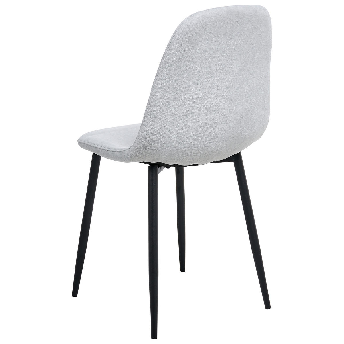 ESSZIMMERSTUHL 4er-Set Hellgrau Crandall - Hellgrau/Schwarz, Textil (44/87/53cm) - Beliani