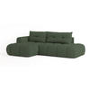 ECKSOFA FLUMA L-S Grün Geflochtener Stoff mit Schlaffunktion - Grün, Holz (274/165cm) - MASSENO