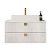 BADMÖBEL-SET Gariano 01 - Goldfarben/Weiß, Holzwerkstoff/Kunststoff (80/42/46cm) - MIRJAN24