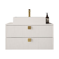 BADMÖBEL-SET Gariano 01 - Goldfarben/Weiß, Holzwerkstoff/Kunststoff (80/42/46cm) - MIRJAN24