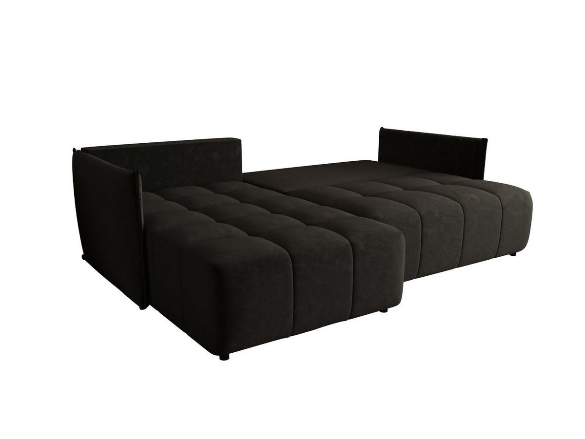 ECKSOFA mit Schlaffunktion ONIL L Monolith 95 Links - Schwarz, Textil (245/175cm) - Bedante