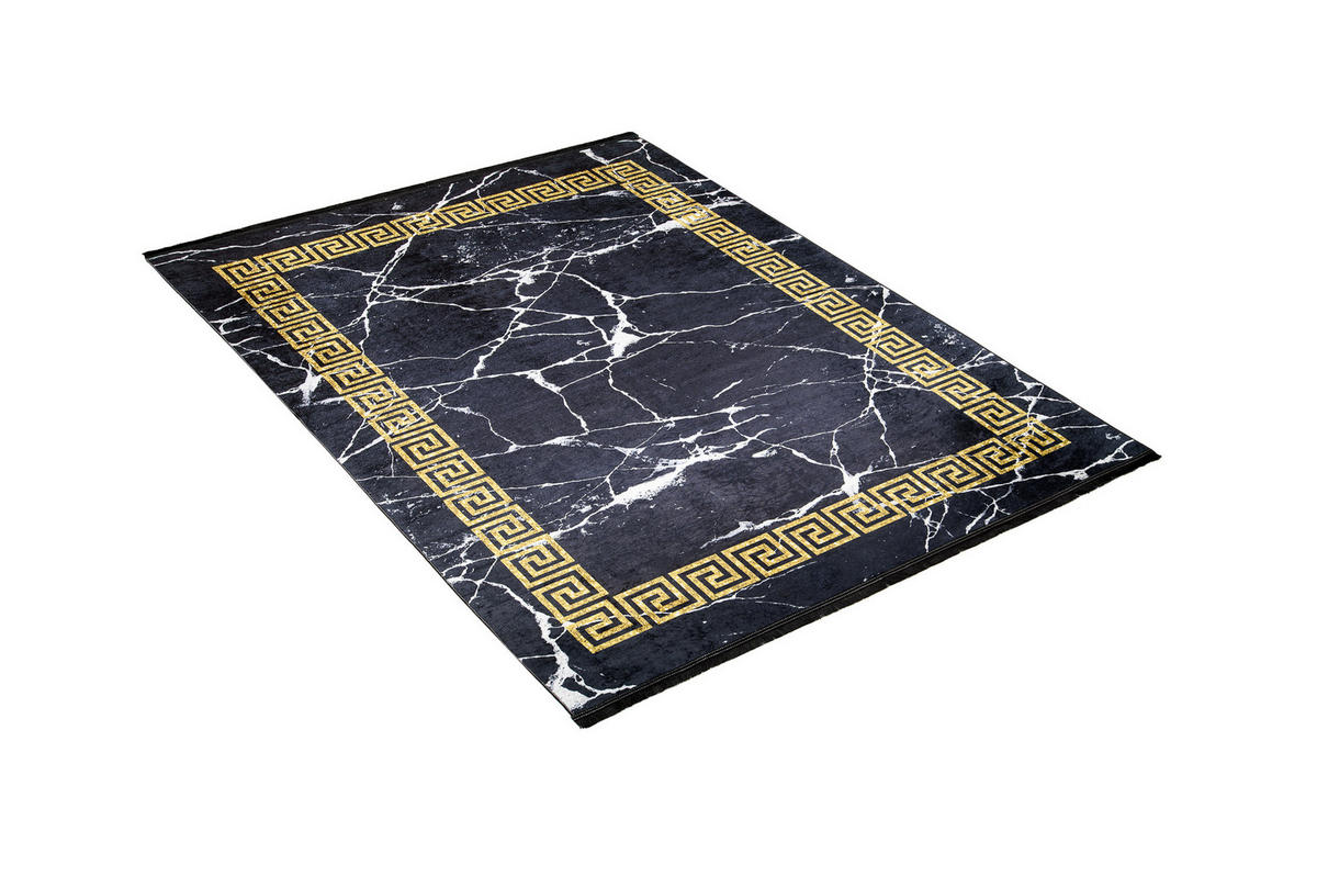 TEPPICH TOSCANA Schwarz 80/150 cm - Schwarz, Textil (80/150cm) - Tapiso