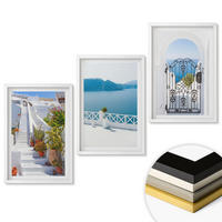 WANDBILDER 3er-Set - 40x60 cm Weißer Rahmen - Weiße Treppenpflanzen Seetor - Weiß, Kunststoff (40/60cm) - ArtPrintCave