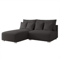 ECKSOFA ELVO mit Schlaffunktion und Bettkasten Anthrazit - Anthrazit, Holzwerkstoff/Kunststoff (208/190cm) - Idohome