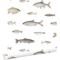 TAPETE Fische 50 x 900 cm - Grau, Papier (50/900cm) - ESTAhome