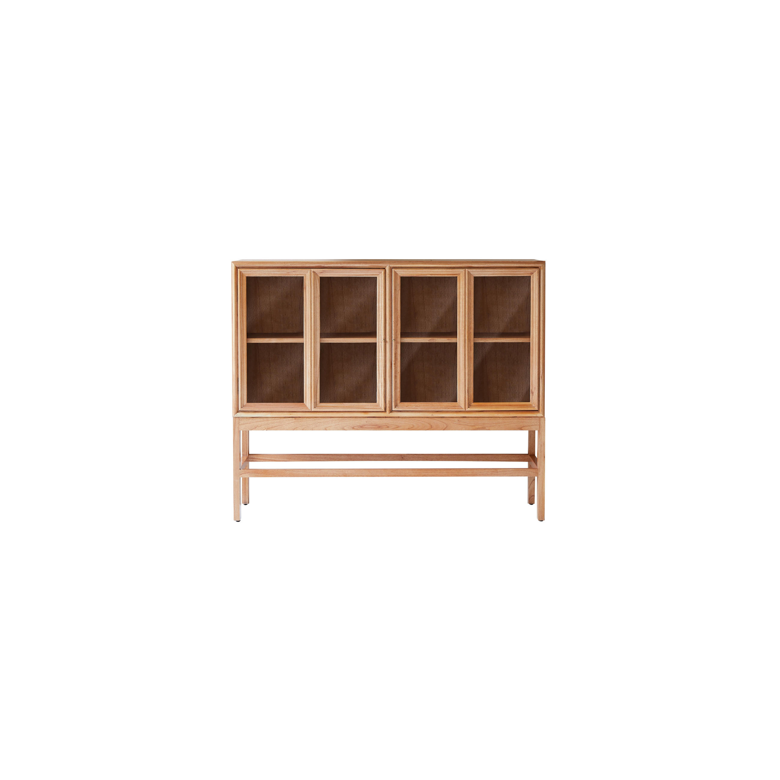 Tikamoon Vitrinenschrank Natur 120x100x41 cm