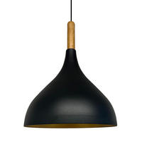 PENDELLEUCHTE Adash 26/30 cm - Goldfarben/Schwarz, Holz/Metall (26/30cm)