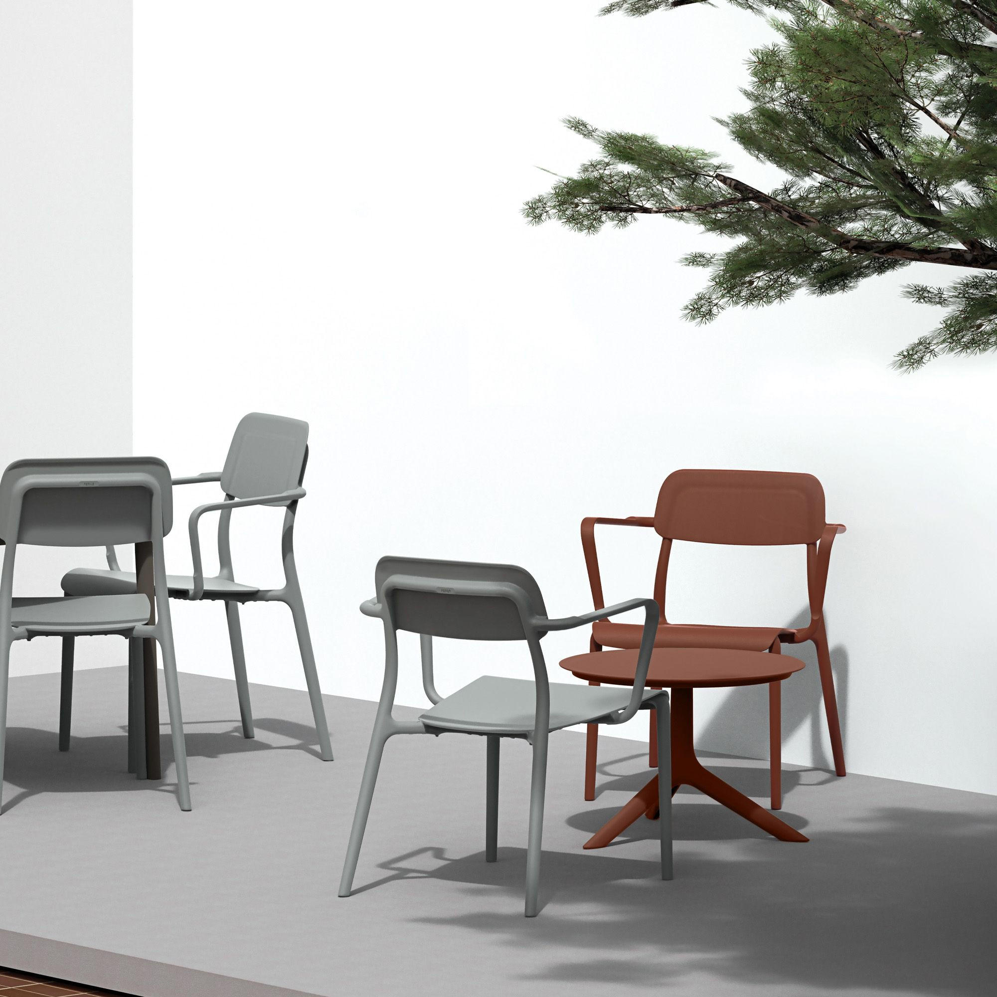 GARTENMÖBEL-SET GALIO, 3-tlg - Orange, Kunststoff - KONSIMO®