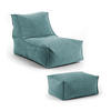 SITZSACK mit Hocker Der Gelassene - Blau, Textil (60/65/150cm) - Mokebo