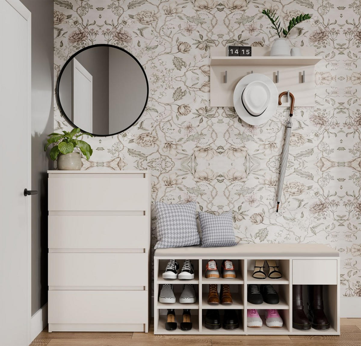 SCHUHSCHRANK Kaszmir 110/49/35 - Kaschmir, Holzwerkstoff (110/49/35cm) - RAUMHIRSCH FURNITURE