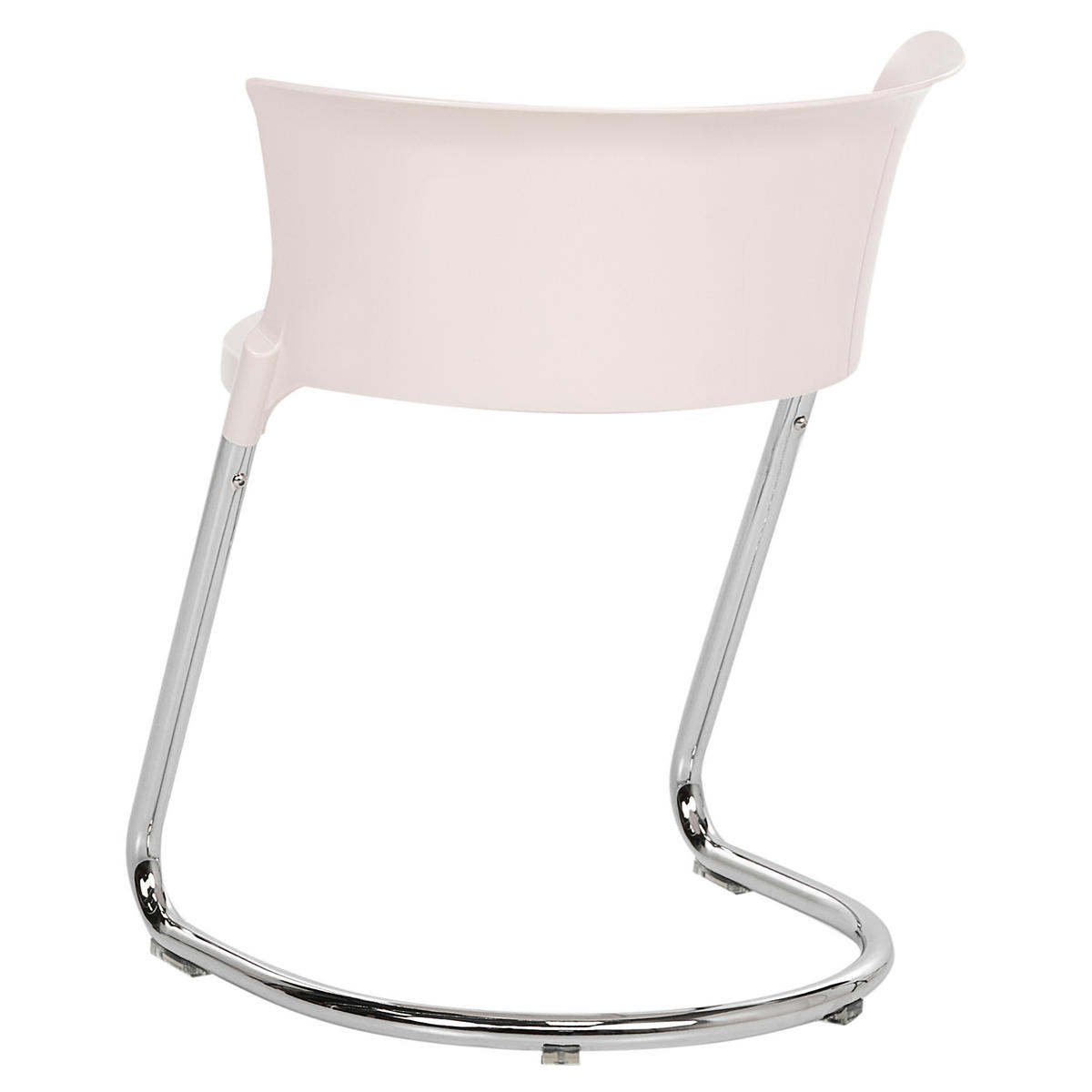ESSZIMMERSTUHL 2er Set Cremeweiß Oshkosh - Silberfarben/Creme, Kunststoff (47/63/50cm) - Beliani