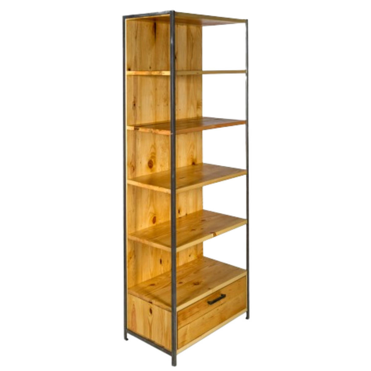 REGAL aus Kiefernholz für das Wohnzimmer - Eichefarben, Holz (70/180/40cm) - Rawood Furniture