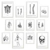 POSTER Set Mit 12 Anatomie Knochen Und Organe A3 Weißer Rahmen - Weiß, Papier (29.7/5/42cm) - Nacnic