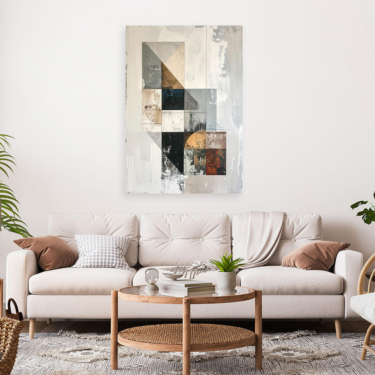 LEINWANDBILD Abstraktion 30x45cm - Grau, Textil (30/45cm) - Feeby