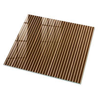 GLASPLATTE 80x60 cm – Braune Linien - Grau, Glas (0.4/80/60cm) - ArtPrintCave