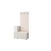 GARDEROBE Ritmo version 9 mit Spiegel, mit POLSTERPANEELEN Creme - Creme, Holzwerkstoff (100/185/40cm) - Jerpax