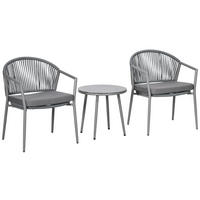 RATTAN-STUHL Hellgrau 58.0/62.0/78.0cm - Hellgrau, Metall (62/78/58cm)