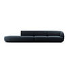 LINKES-SOFA Miley aus Chenille-Stoff königsblau 4 Sitzplätze - Blau, Textil (90/70/323cm) - Micadoni
