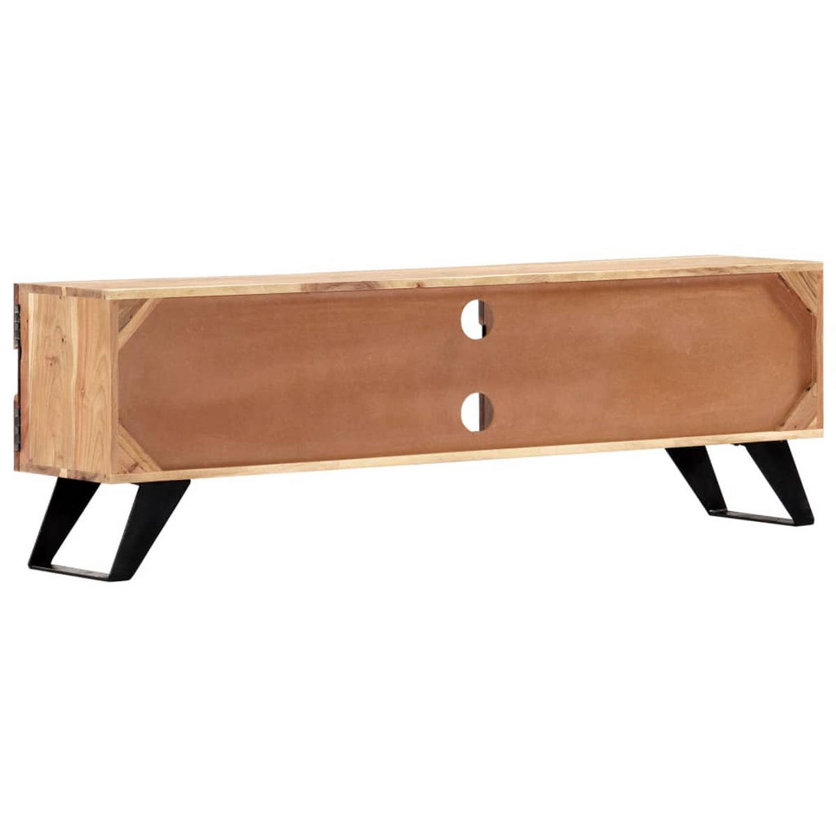 TV-SCHRANK 140X30X45 CM MASSIVHOLZ AKAZIE - Braun, Holz (140/45/30cm) - vidaXL
