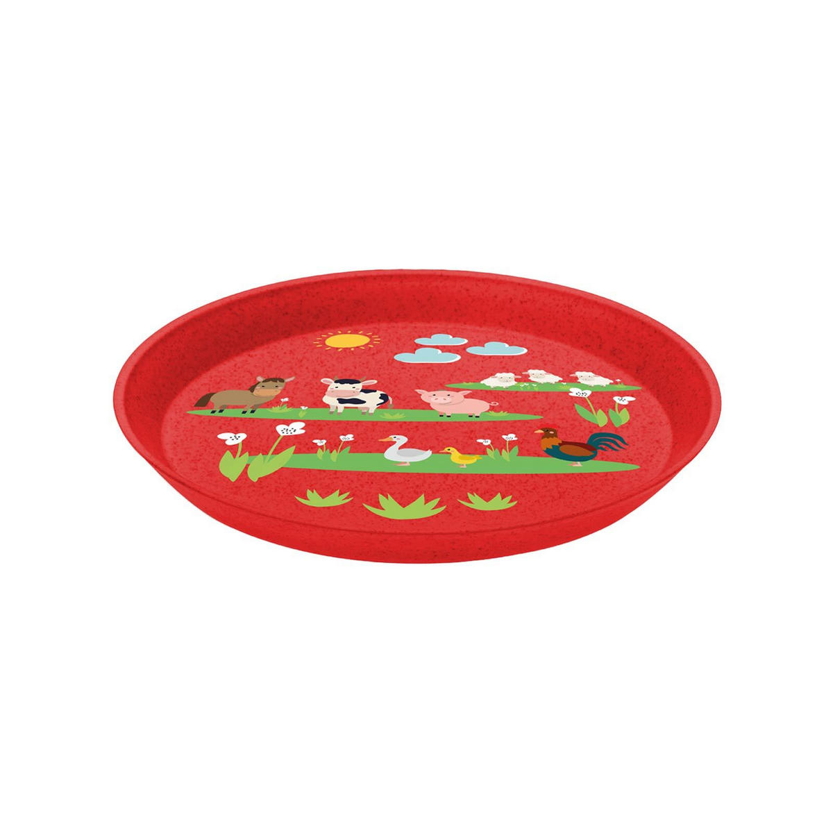 KINDERGESCHIRRSET Farm 3er Set - Rot, Kunststoff (1/1/1cm) - Koziol