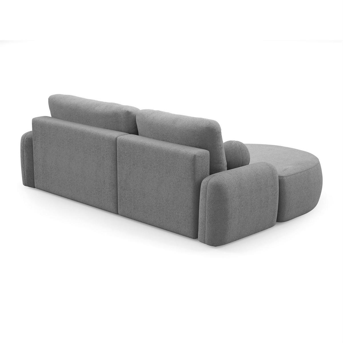 ECKSOFA CLEO mit Schlaffunktion Version Linke QUELLE 92 - Dunkelgrau, Kunststoff (264/172cm) - Lookway