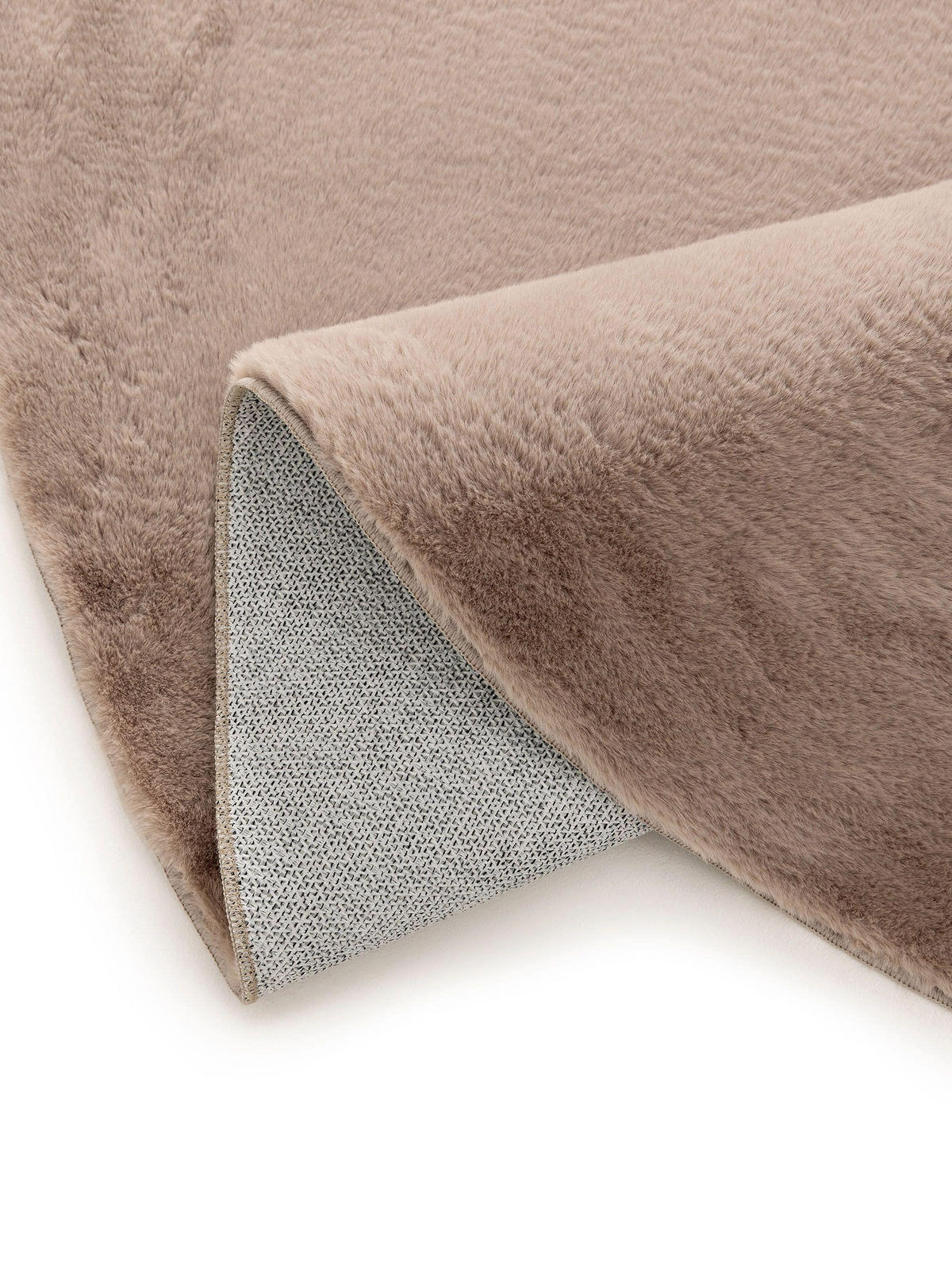 KUNSTFELLTEPPICH Furry Taupe ø 80 cm rund - Taupe, Kunststoff (80/80cm) - benuta