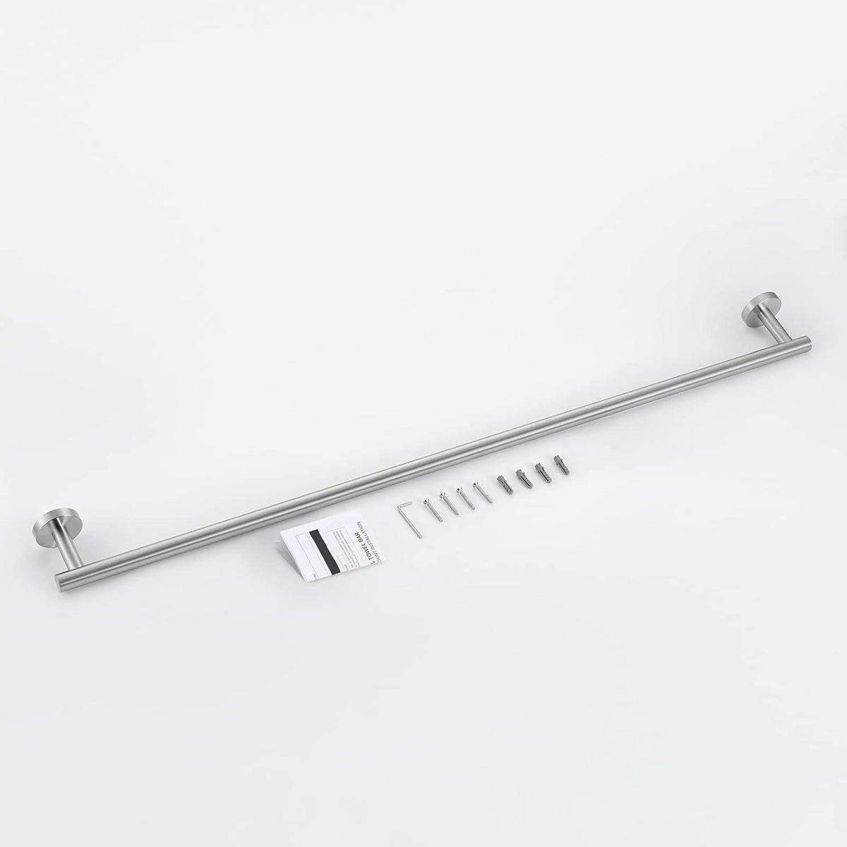 HANDTUCHHALTER Edelstahl gebürstet 90 cm - Silberfarben, Metall (12.7/96.5/5.8cm)