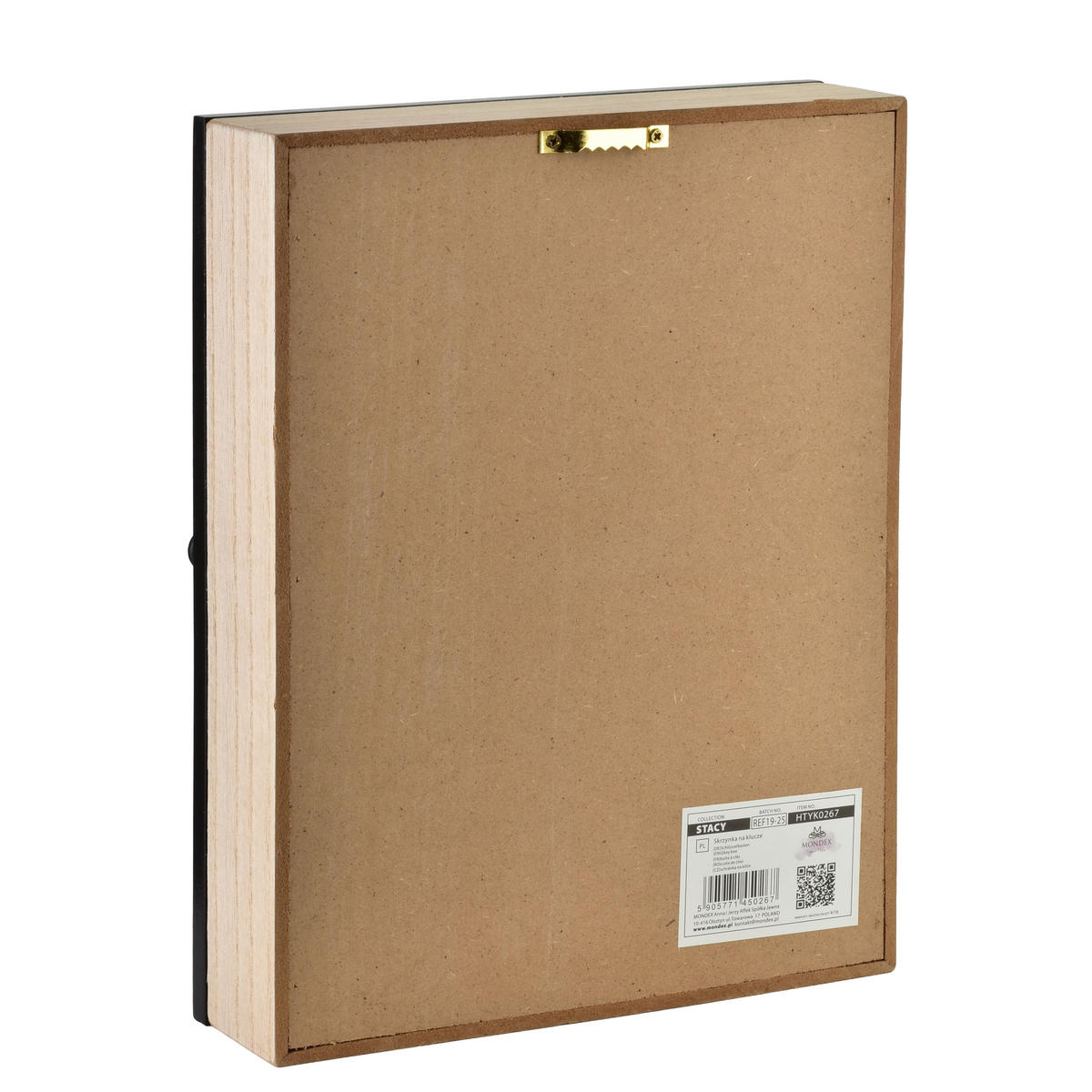 SCHLÜSSELKASTEN Stacy Schwarz 26x20x5,5 cm Holz - Schwarz, Holz (5.5/20/26cm) - Mondex