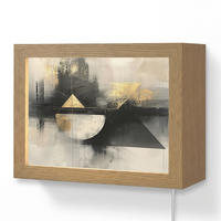 NÁSTĚNNÁ LAMPA Abstraktní - černá - barva - moderní 20x15 cm - šedá, kompozitní dřevo (20/15/8cm) - OnlyWow