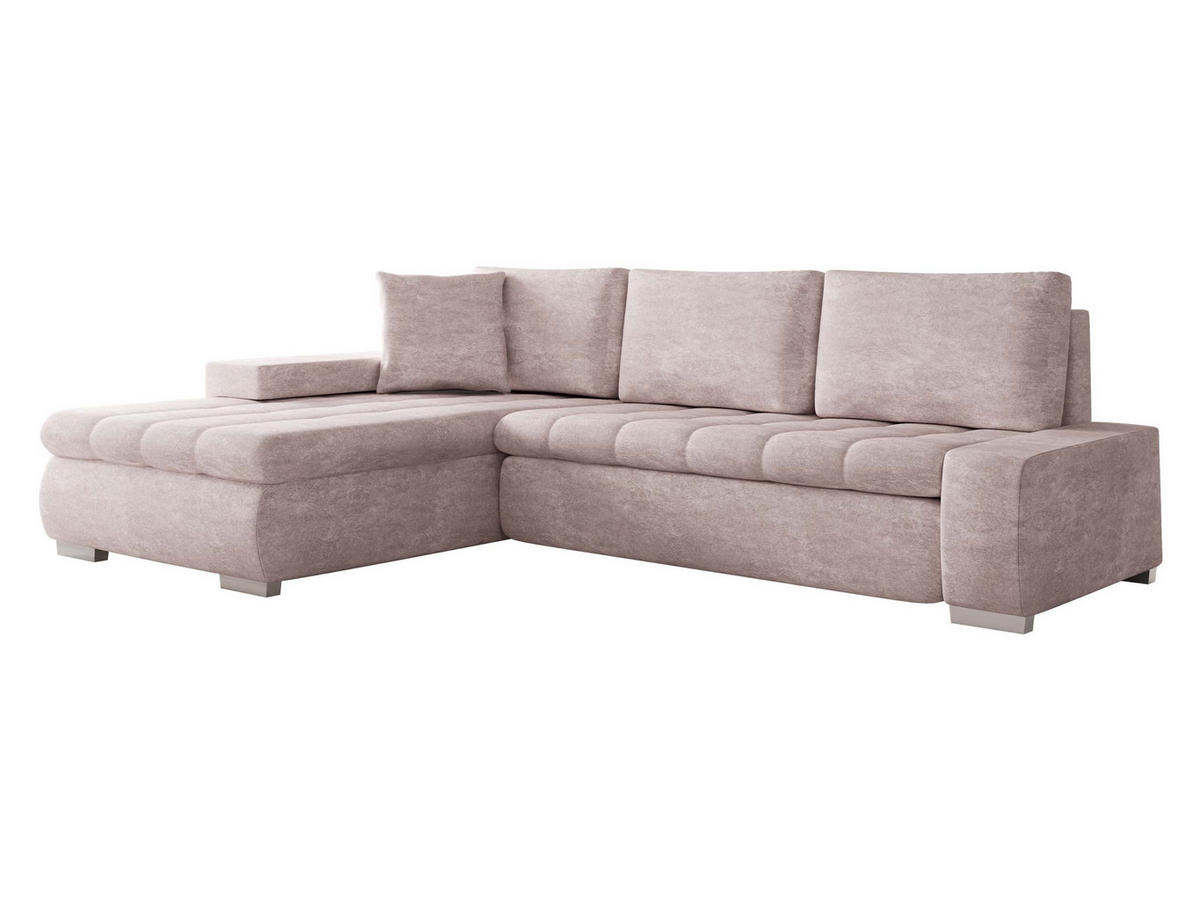 ECKSOFA Orkan Mini Premium - Hellrosa, Holz/Textil (265/185cm) - MIRJAN24