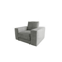 SESSEL MADELINE Hellgrau Cord - Hellgrau/Schwarz, Kunststoff/Textil (119/88/106cm) - KAWOLA