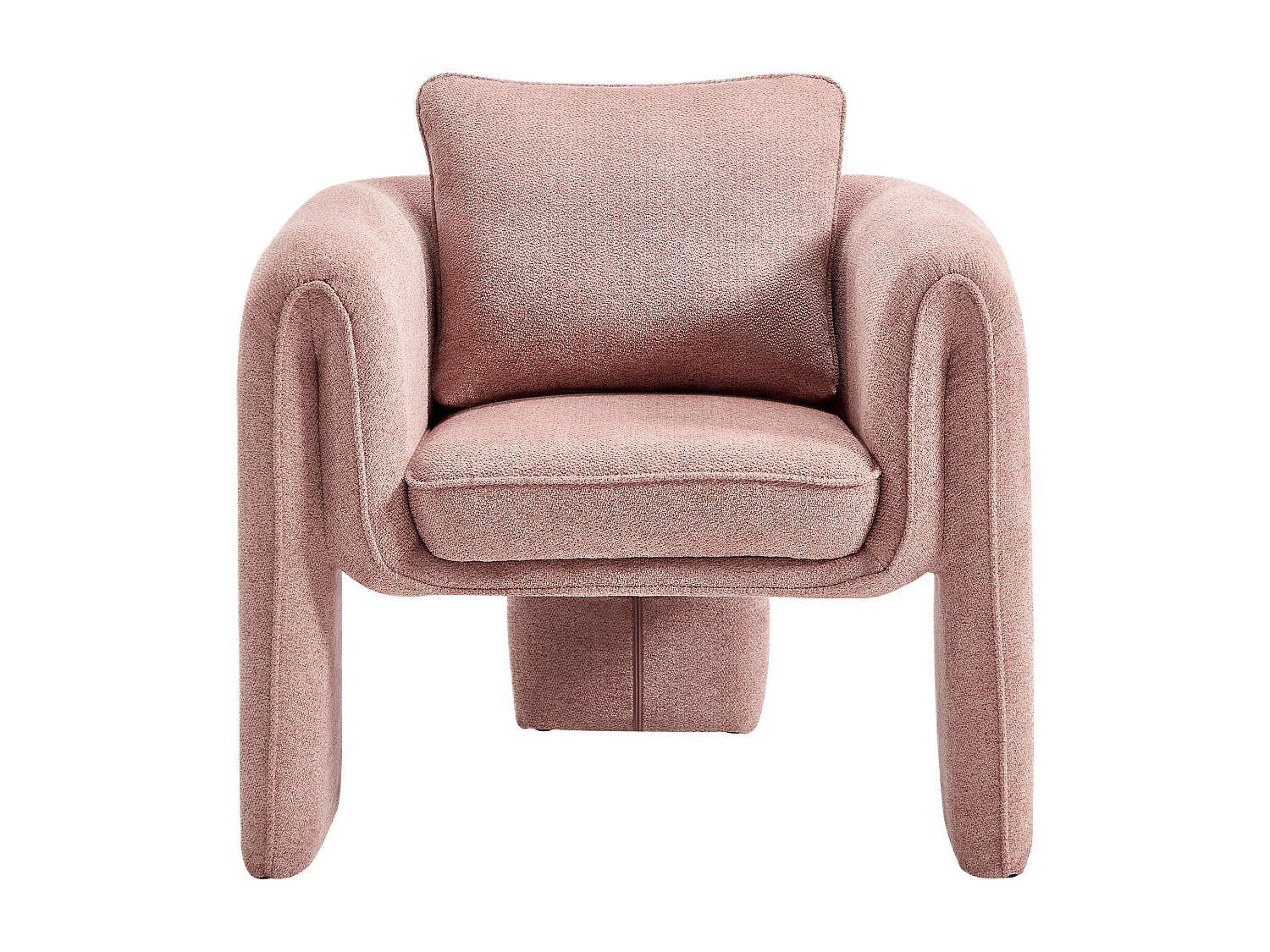 SESSEL mit gerader Rückenlehne - 1 Person - Stoff - Rosa - - Pink, Textil (82/82/77cm) - Vente-Unique