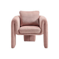 SESSEL mit gerader Rückenlehne - 1 Person - Stoff - Rosa - - Pink, Textil (82/82/77cm) - Vente-Unique
