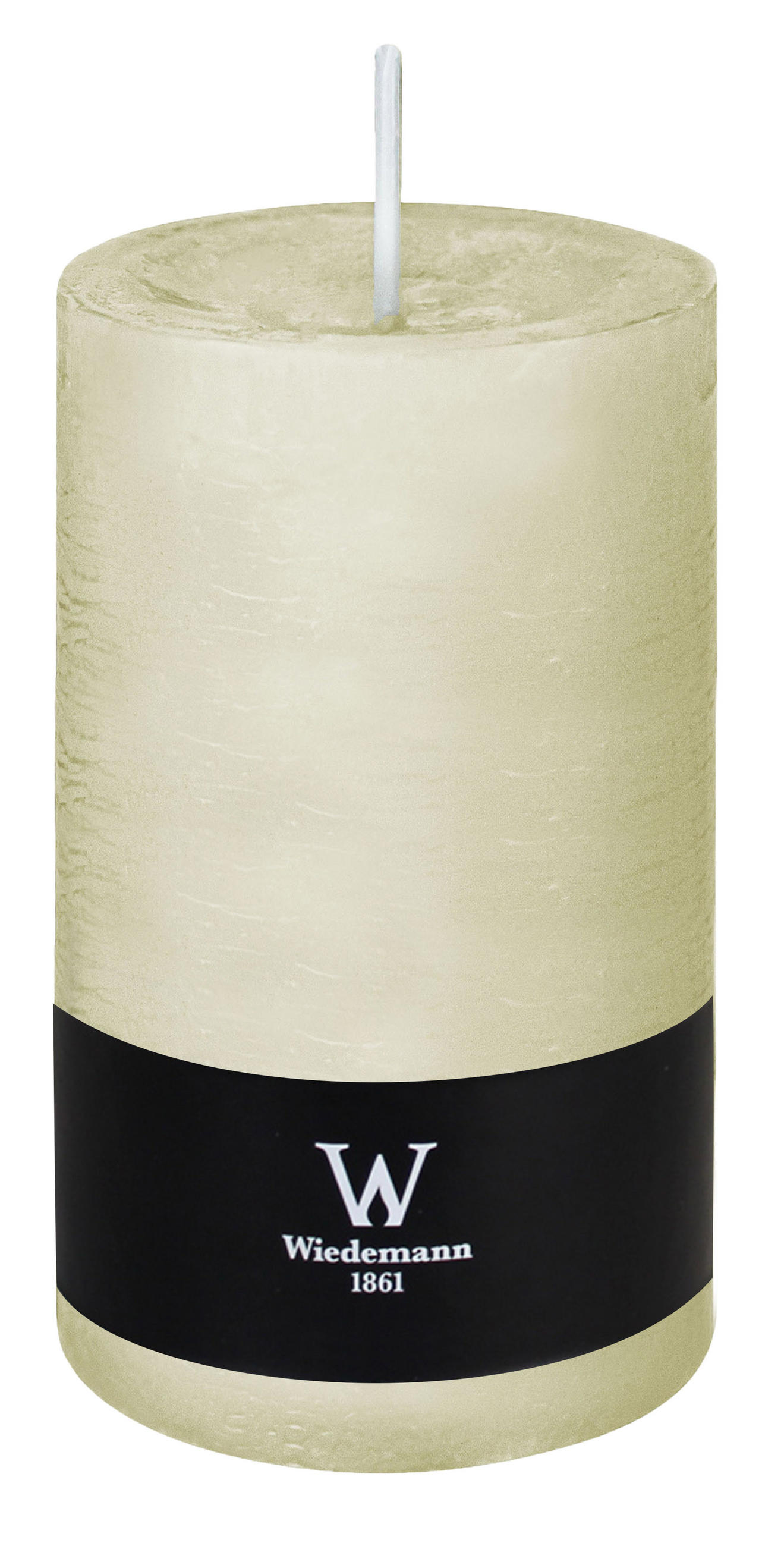 STUMPENKERZE Rustik Marble Style Elfenbein 190 x Ø 98 mm, 1 Stück - Beige, Paraffin (19cm) - Wiedemann Kerzen