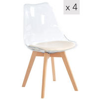 STUHL 4er-Set ABS Beige - Beige, Kunststoff (49/84/57cm) - Nordlys